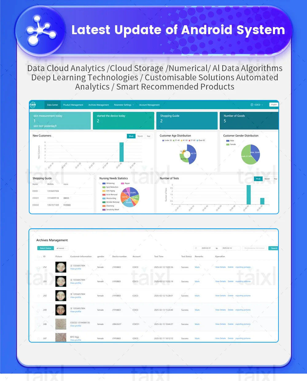 AI Skin Analyzer For Beauty Salons With 10 Spectrum Imaging