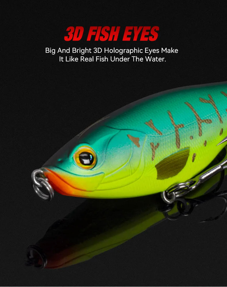 Kingdom Topwater Artificial Popper Lures For Bass And Pike