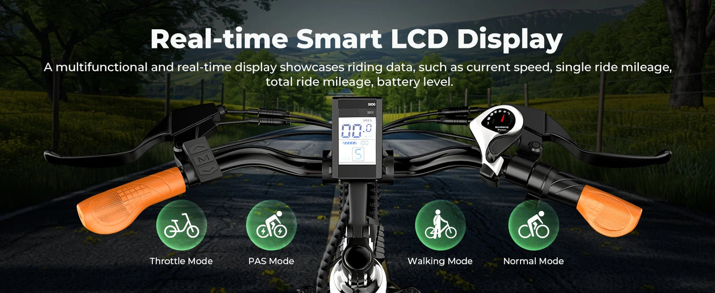 Cybervelo Urban Commute E-Bike, 48V 1000W Peak Motor, Detachable Battery 7-Speed shift Electric Bike, 26“ Step-Thru adults EK2
