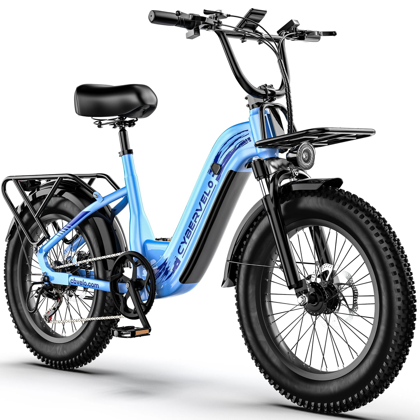 Cybervelo 1000W Step Through Electric Bike With Fat Tires