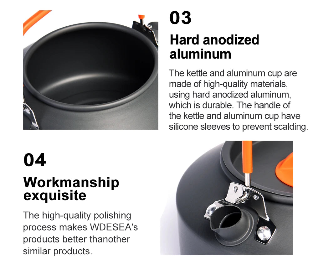 Widesea Outdoor Camping Cookware Set For Hiking Picnic