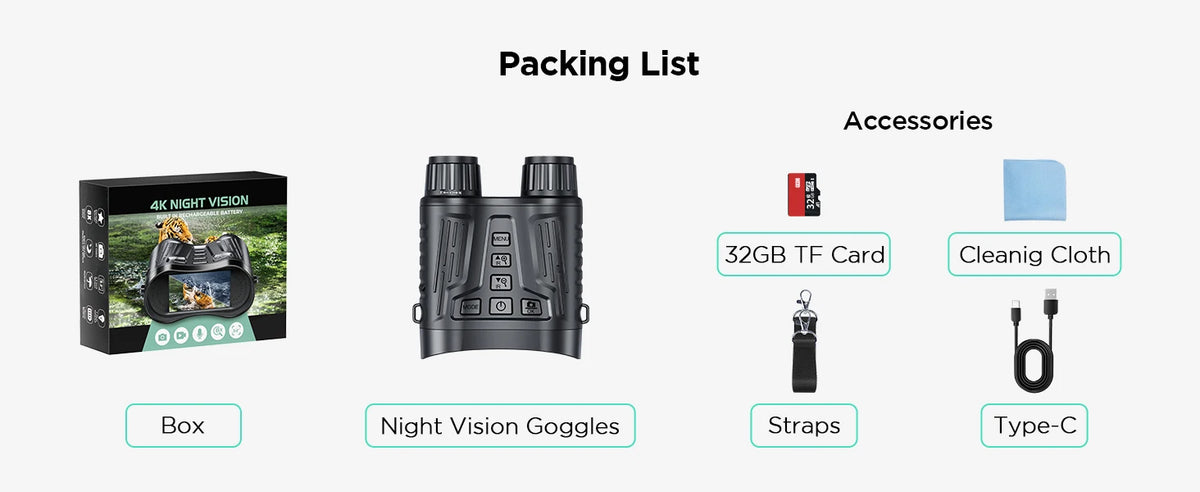 DIYIMIN Digital Night Vision Binoculars With Infrared Video Recording