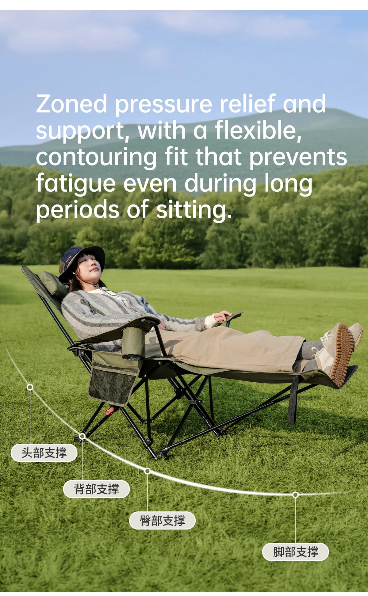 Naturehike Adjustable Folding Reclining Camping Chair With Footrest