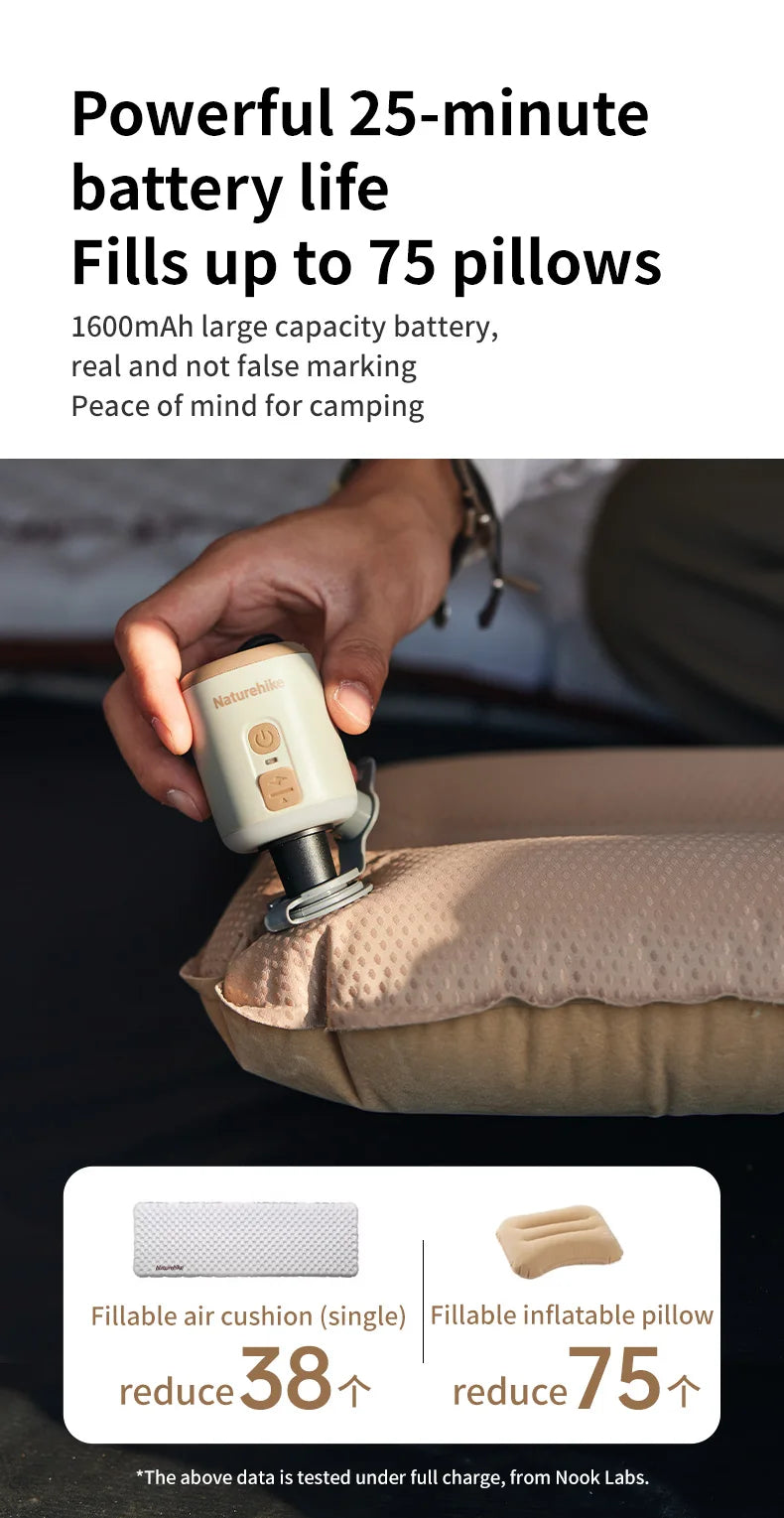 Naturehike Compact Electric Air Pump For Camping Inflatables