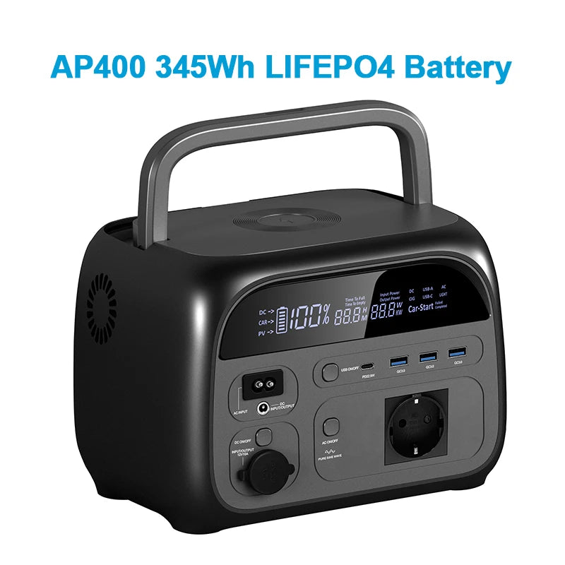 CTOLITY 500W LiFePo4 Solar Portable Power Station For Family Camping