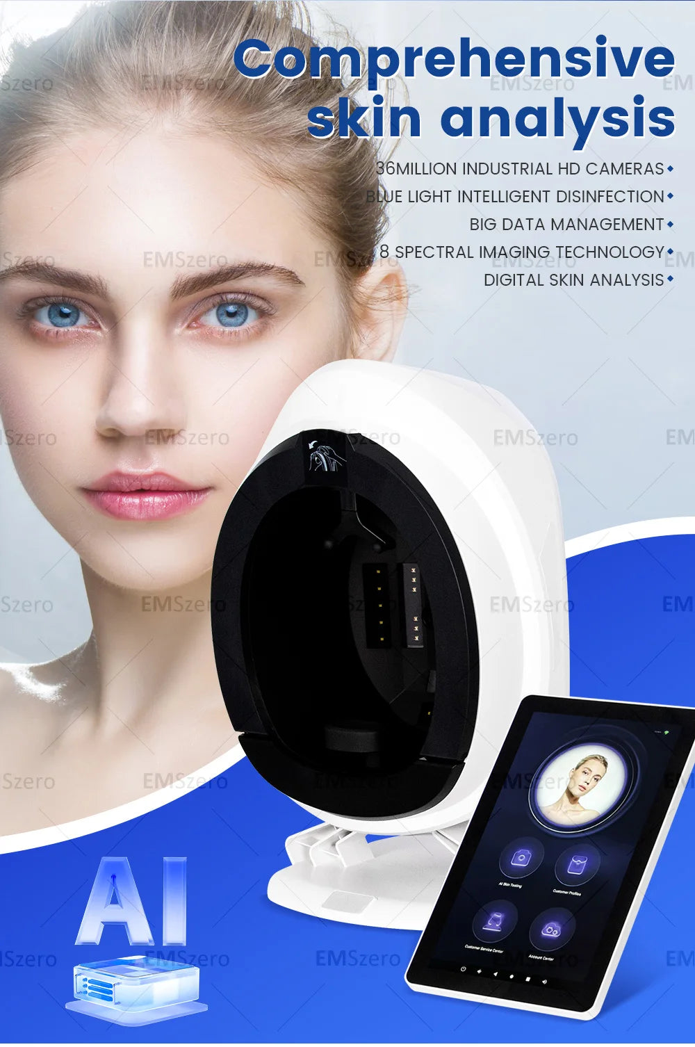 Myoslim 3D Facial Skin Analyzer With Digital Scanner