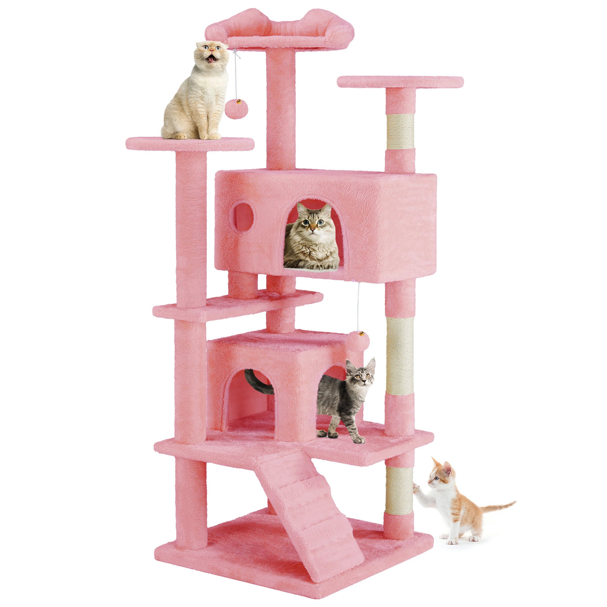 MCQ Multi-Level Cat Tree With Scratching Post Condo Toys