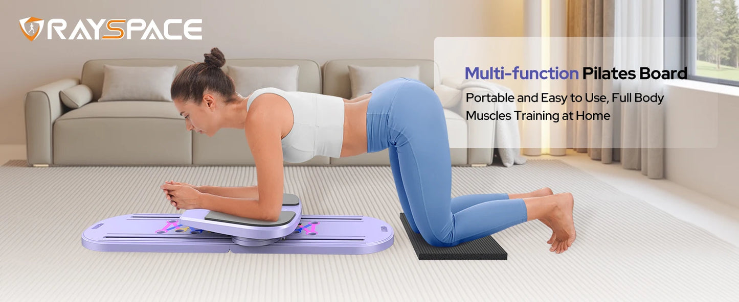 Foldable Pilates Reformer Set 7 in 1 Multi-Purpose pilates equipment  Rayspace Portable Ab Core Trainer Pilates Board