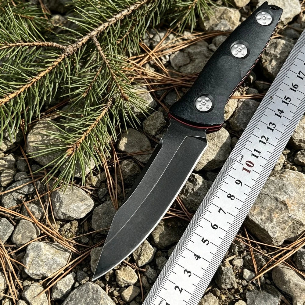 Premium 7Cr13Mov Fixed Blade Knife With G10 Handle And Sheath