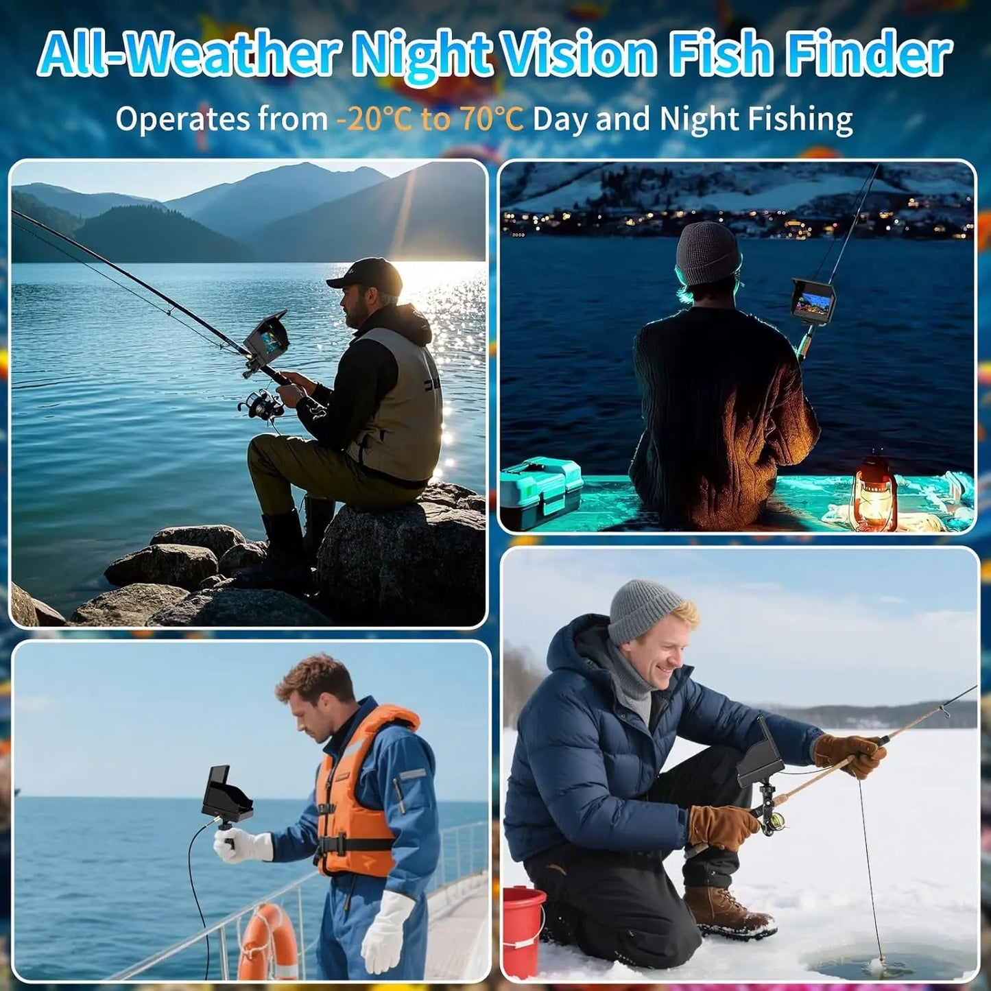 Waterproof Underwater Fishing Camera With 1080P HD Night Vision