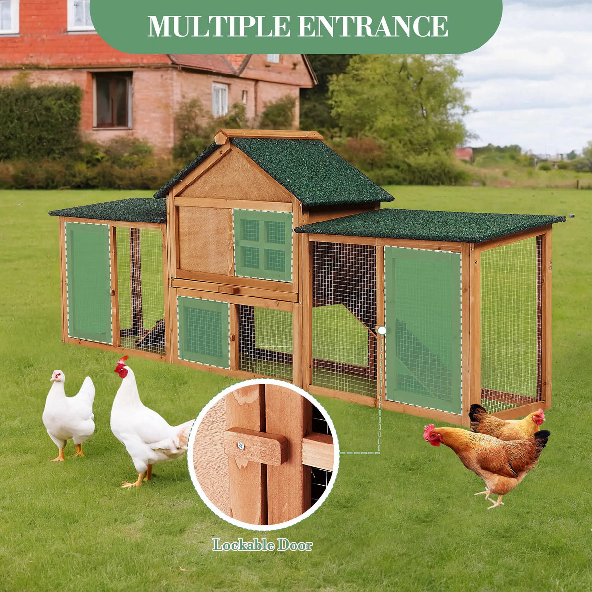 DishyKooker Rabbit Hutch With Double Runs And Pull Out Tray