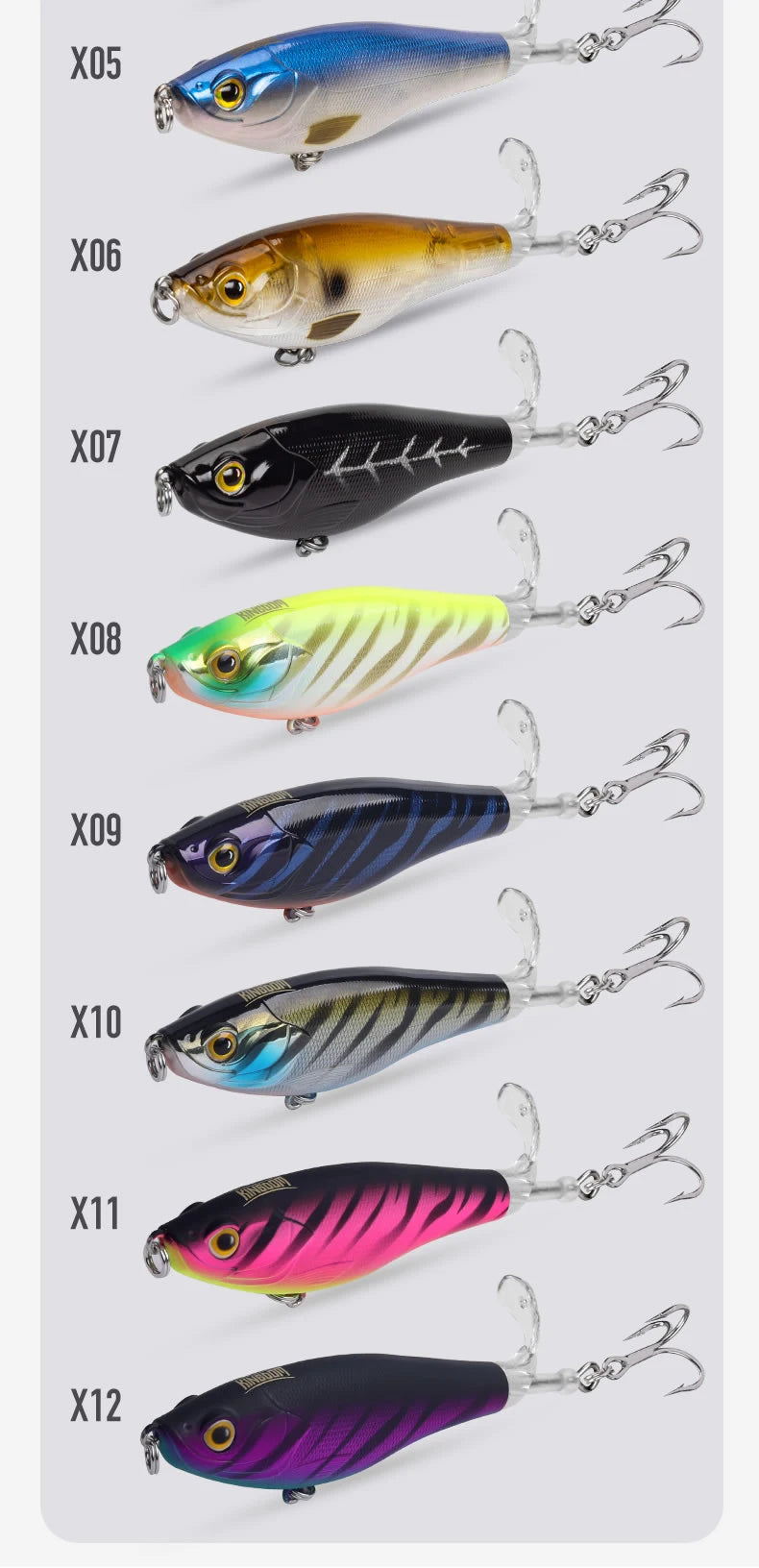 Kingdom Topwater Artificial Popper Lures For Bass And Pike