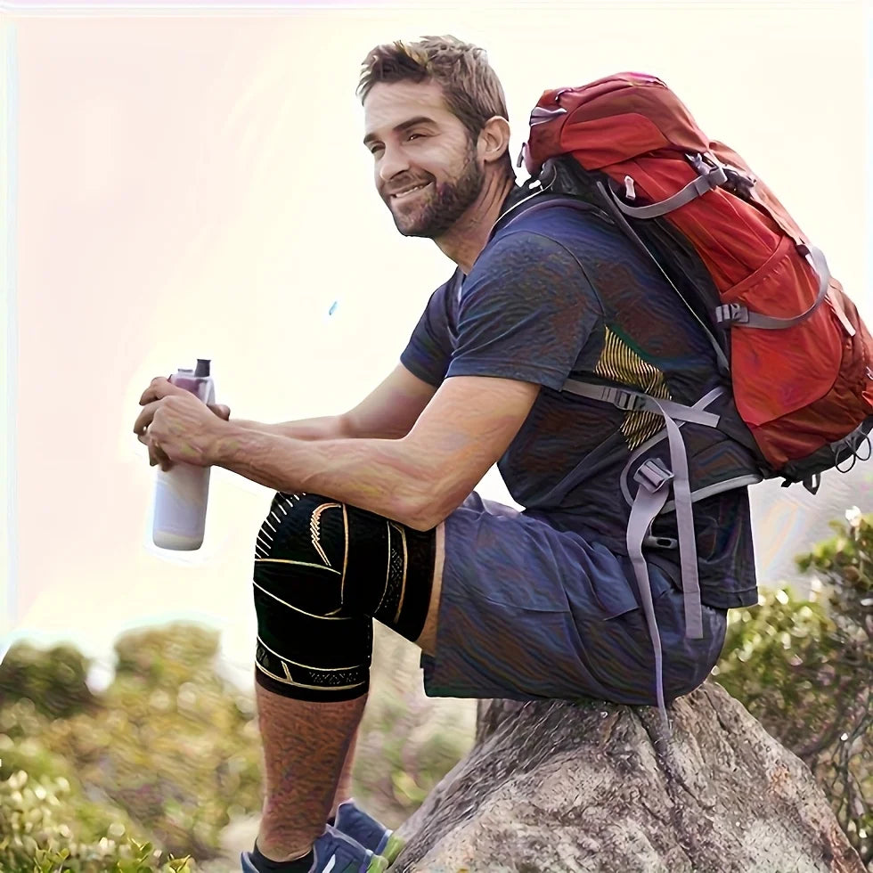 Copper Knee Sleeves With Straps For Sports And Fitness