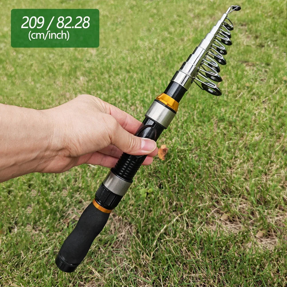 Portable Telescopic Spinning Fishing Rod For Carp And Beach