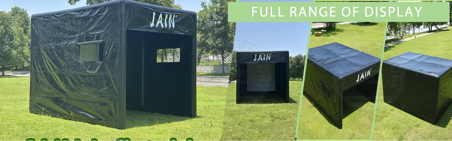 Inflatable Golf Simulator Enclosure With Air Pump And Carry Bag