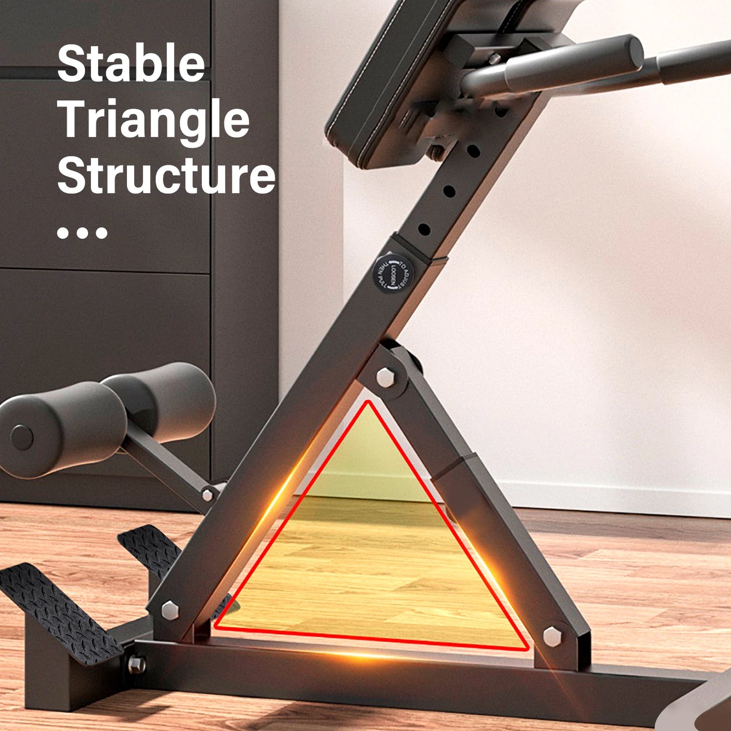 Adjustable Folding Roman Chair Back Extension Bench For Home Gym