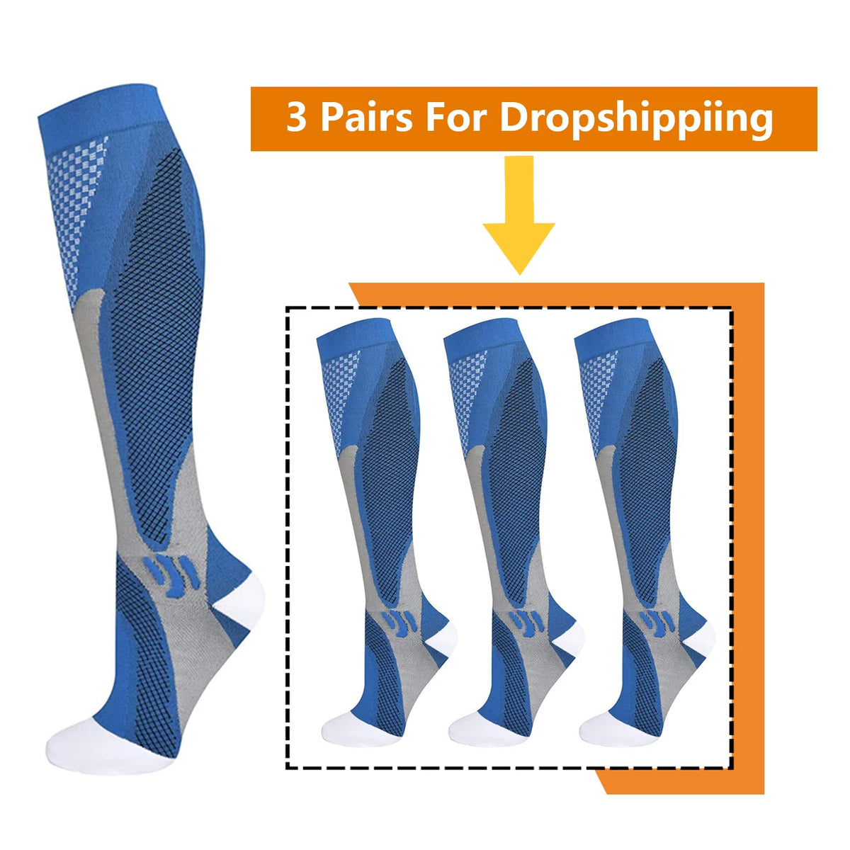 BROTHOCK Athletic Compression Socks for Medical Nursing and Sports