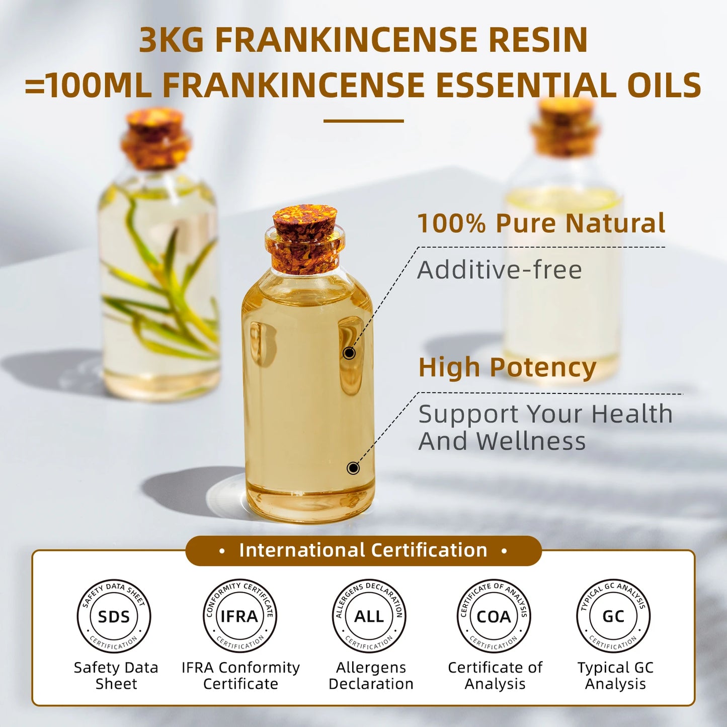 HIQILI Frankincense Essential Oil Pure Boswellia Carterii Aromatherapy Diffuser