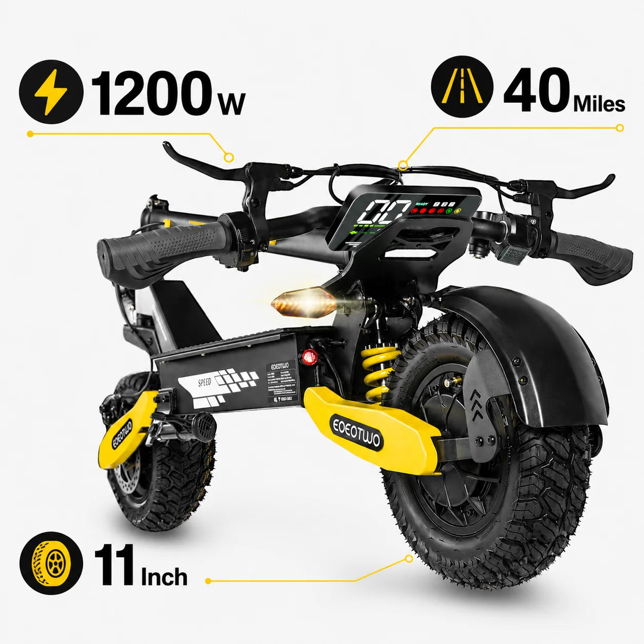 Eoeotwo 1200W Off Road Foldable Electric Scooter For Adults