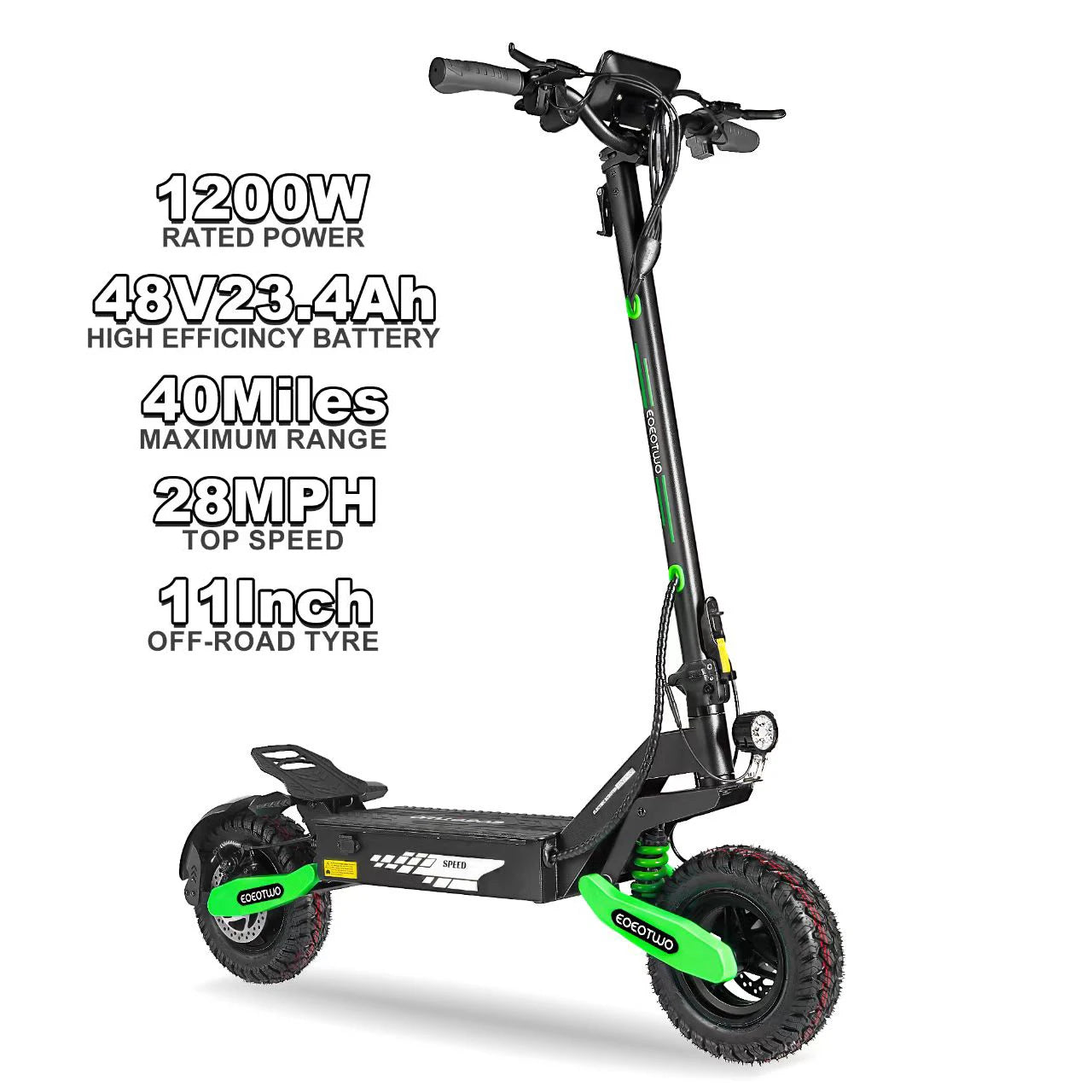 Eoeotwo 1200W Off Road Foldable Electric Scooter For Adults