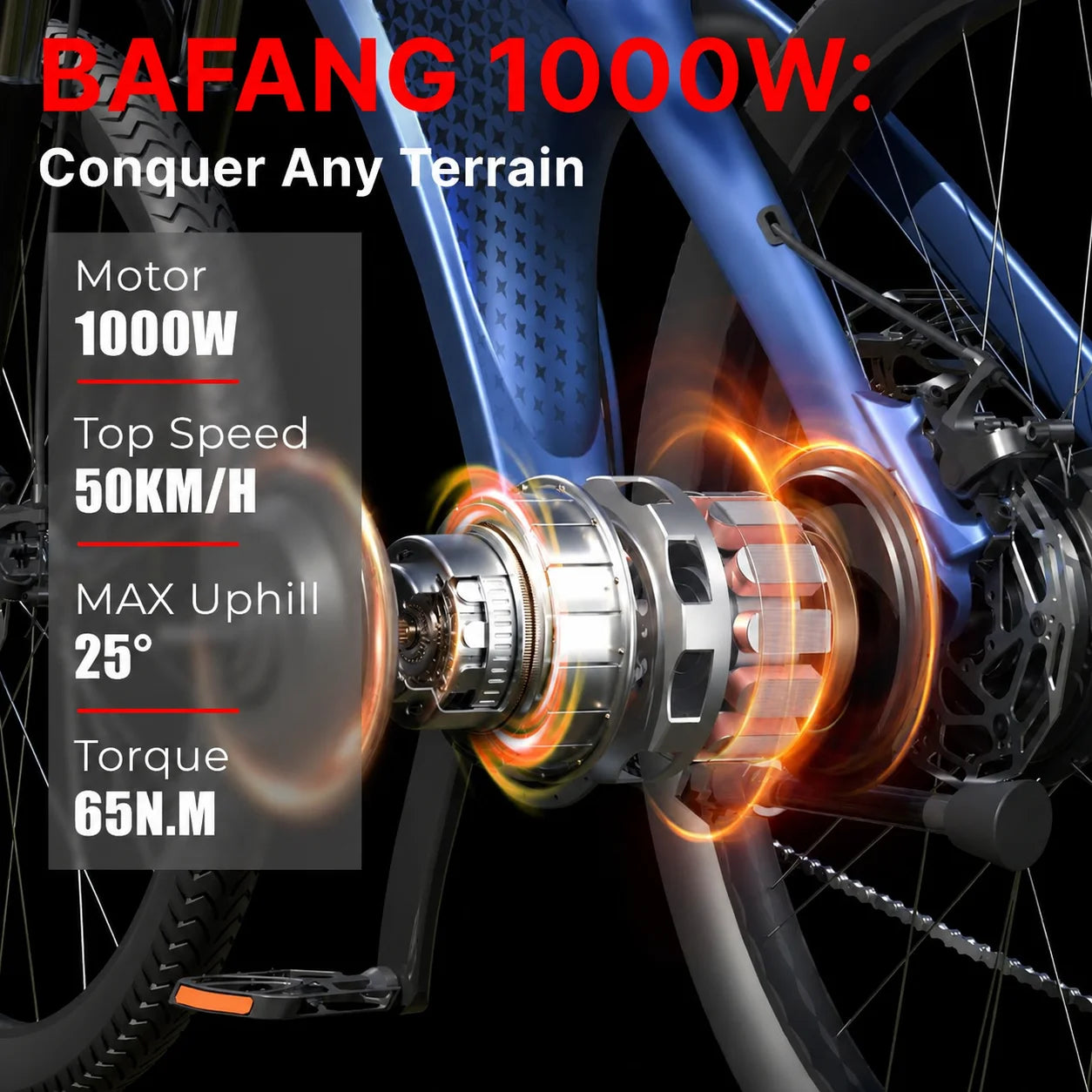 HUANCI Q5 1000W Adult Electric Bike With Aluminum Alloy Frame