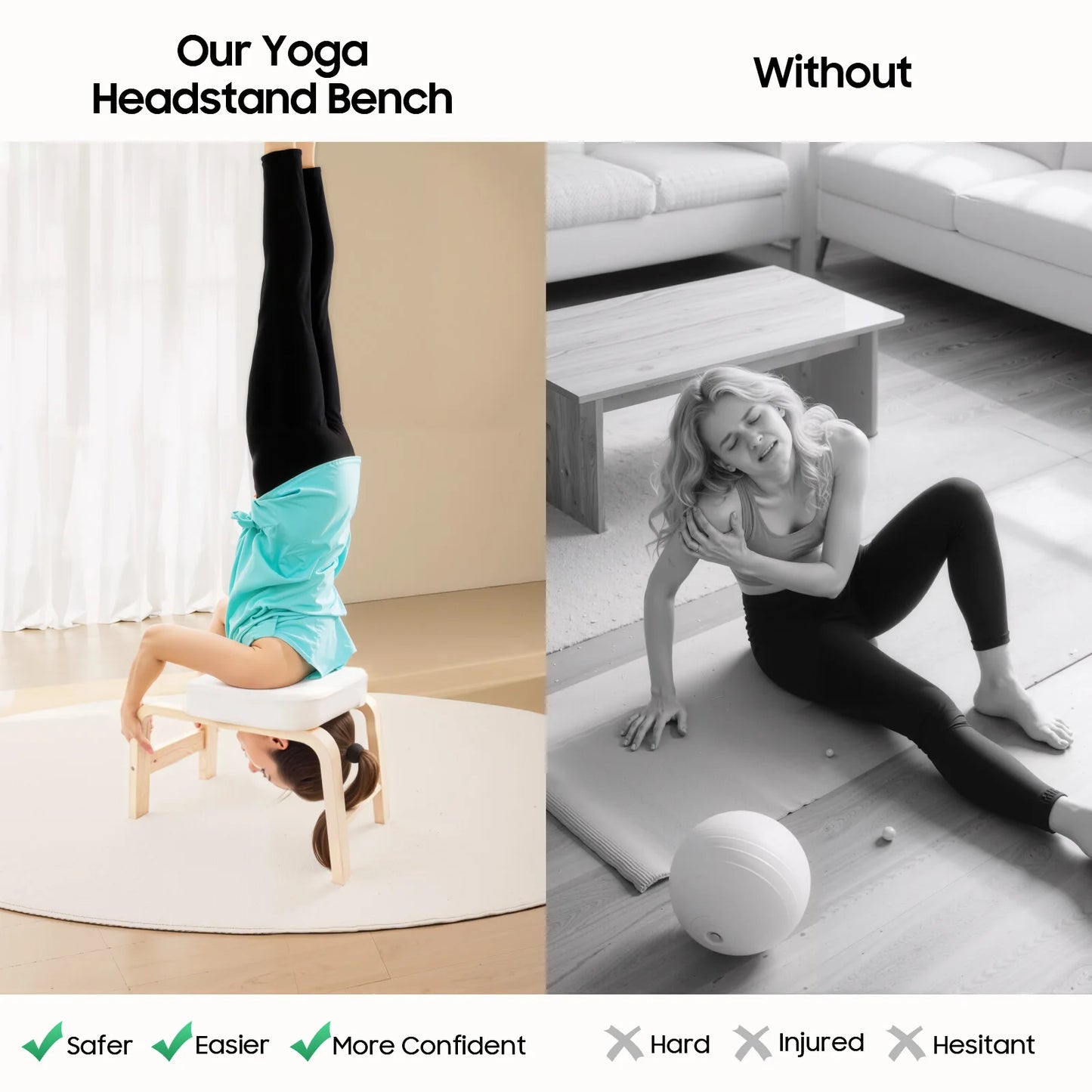 Yoga Headstand Stool Inverted PU Material For Home Yoga Exercises