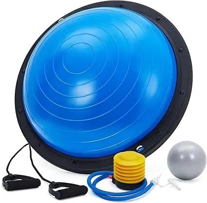 Balance Ball Trainer Set With Non Slip Base Includes Bands And Pump