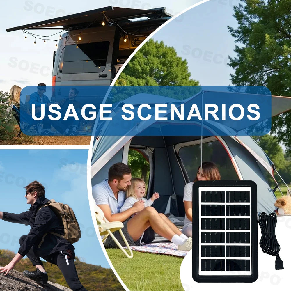 SOECOPO 30W Monocrystalline Solar Panel With USB Cable Included