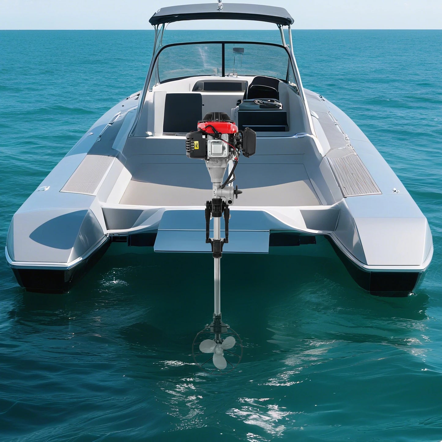 Bymaocar 4.0HP Gasoline Outboard Motor Air Cooled Single Cylinder Engine
