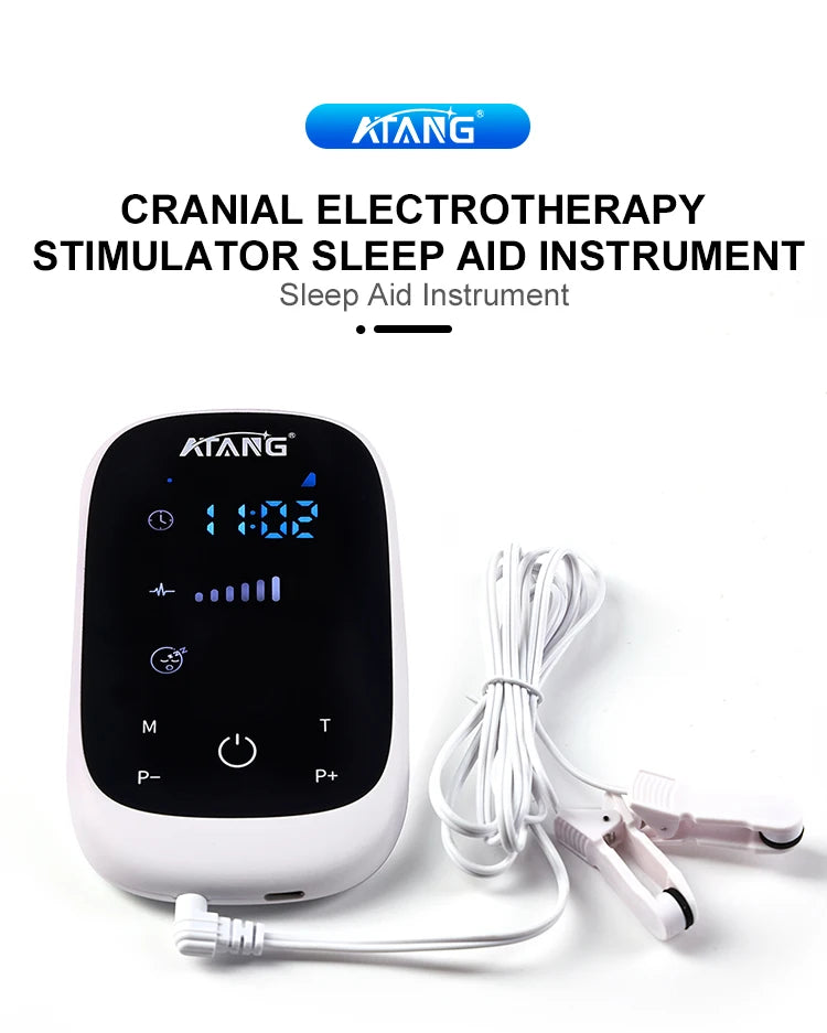 ATANG CES Insomnia Treatment Device With Ear Clip Electrodes