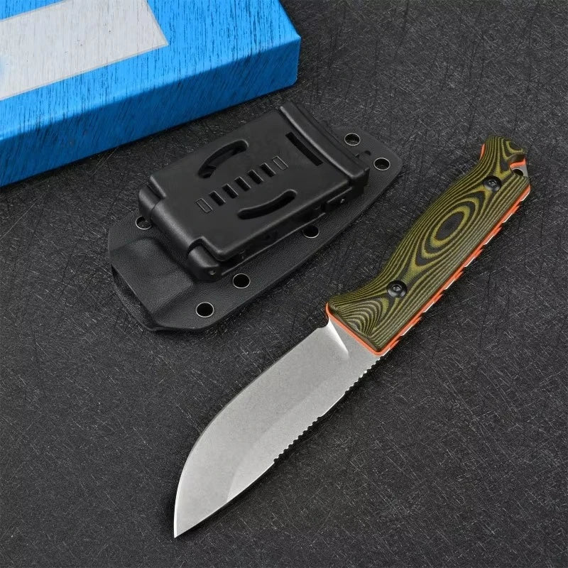 Diy Outdoor Fixed Blade Camping Knife With G10 Handle