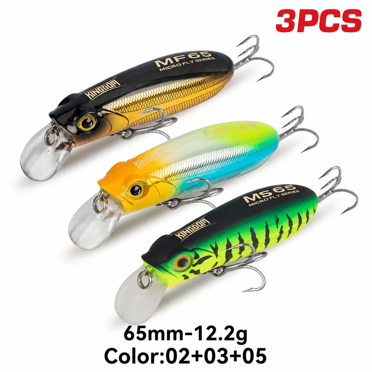 KINGDOM Sinking And Floating Minnow Fishing Lure For Bass And Trout