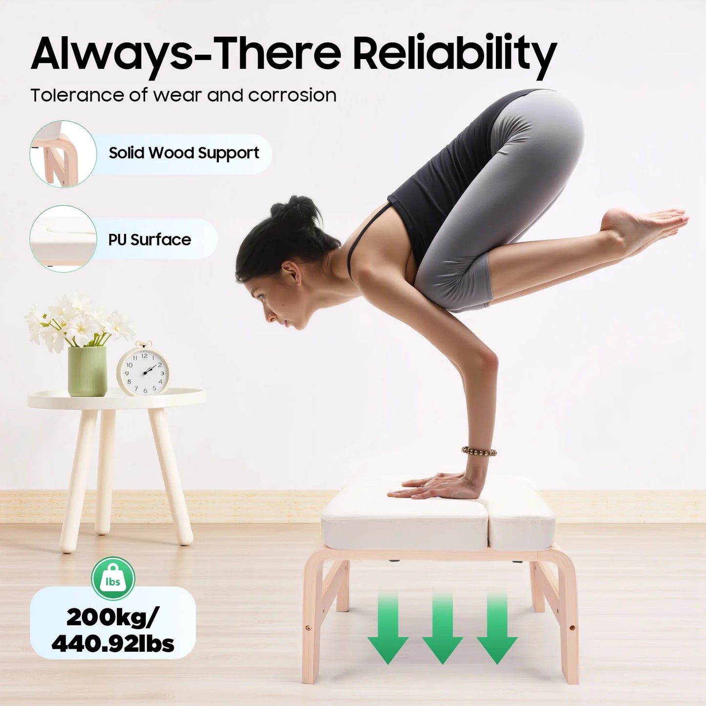 Yoga Headstand Stool Inverted PU Material For Home Yoga Exercises