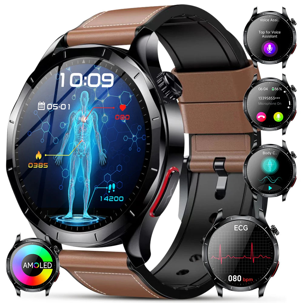 Marsyu ECG PPG Health Smartwatch With Sapphire Display