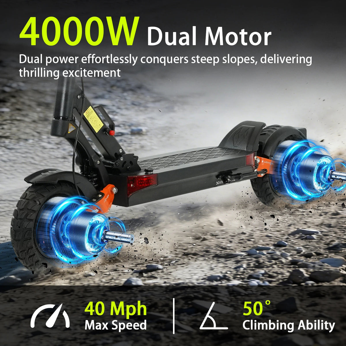 2000W Dual Motor Electric Scooter for Adults With Extended Range