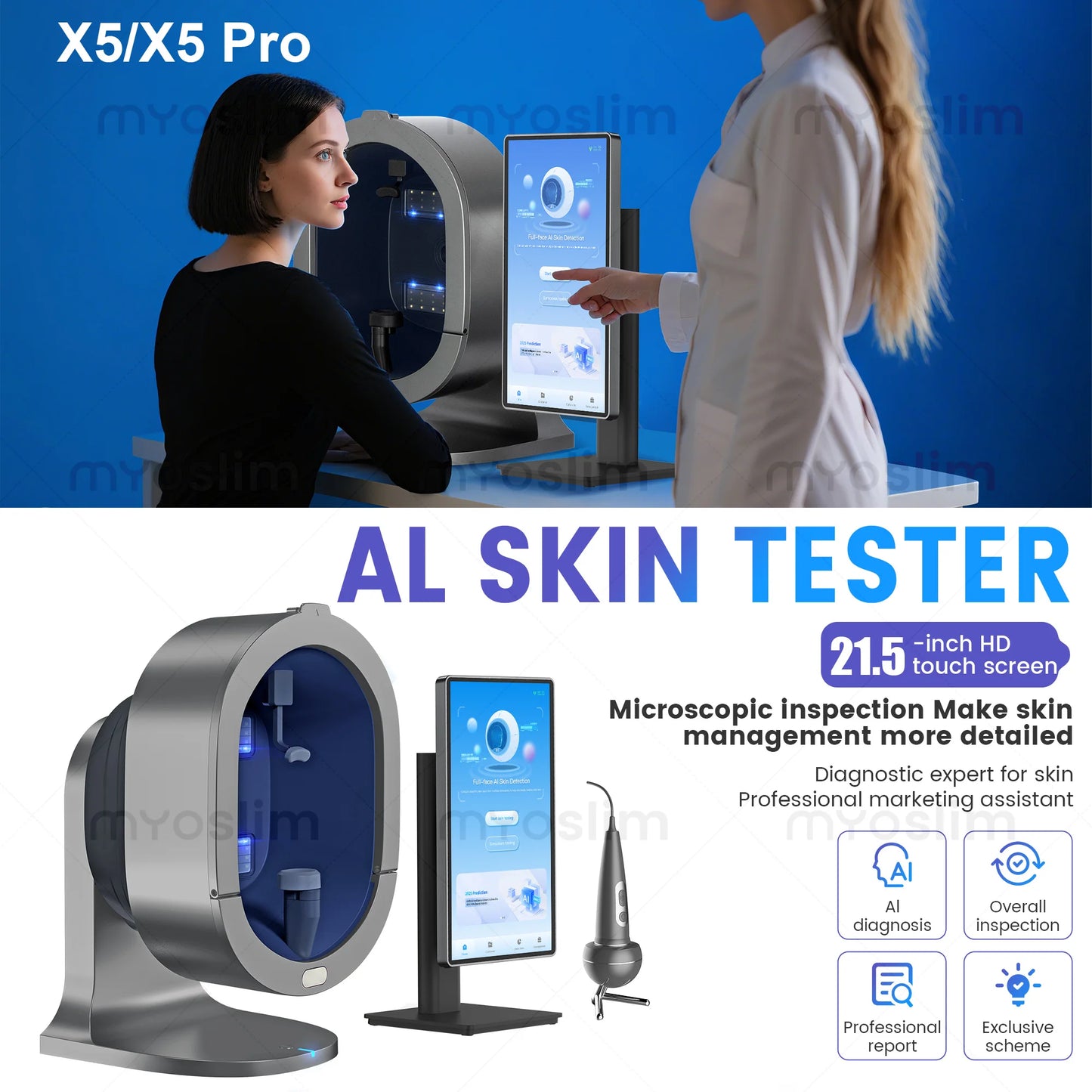 MYOSLIM 3D Pro Facial Scanner X5Pro With UV Analysis