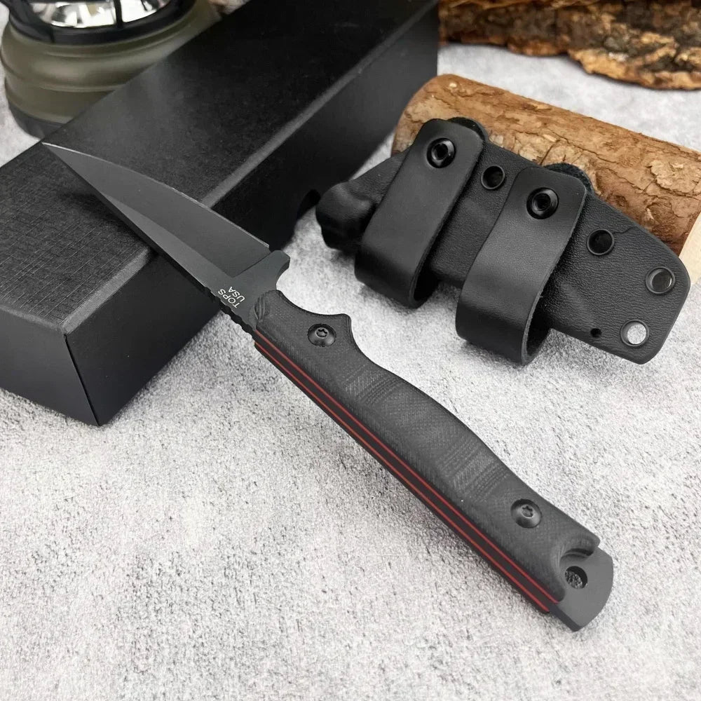 DIY Supplies Outdoor Knife With G10 Handle 8Cr13Mov Blade Camping