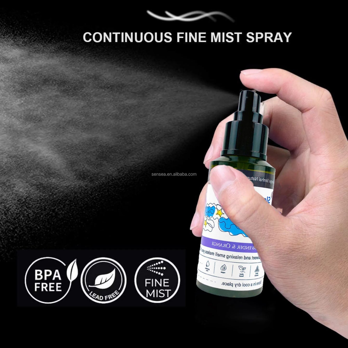 100ml Relieve Fatigue Sleep Spray Lavender Essential Oil Vanilla Gentle Freshness Care Spray Mist Sleep For Room Deep Fall Aslee