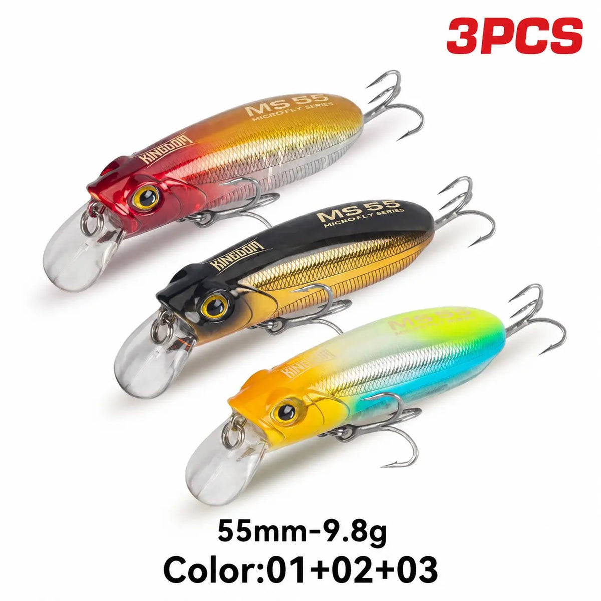 KINGDOM Sinking And Floating Minnow Fishing Lure For Bass And Trout