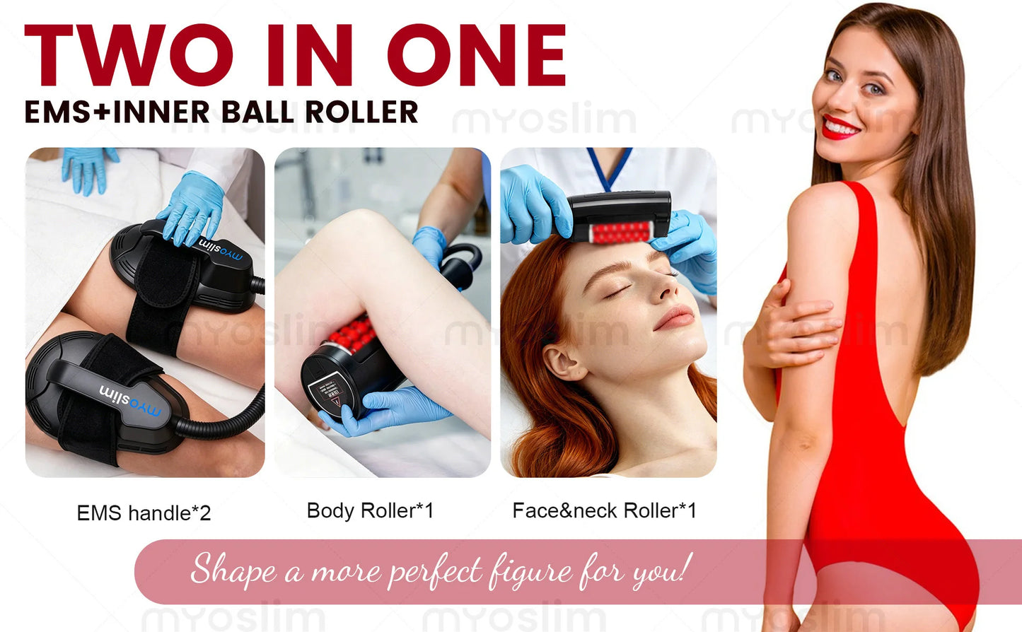 MYOSLIM EMS Vacuum Inner Ball Roller Massager For Body Slimming