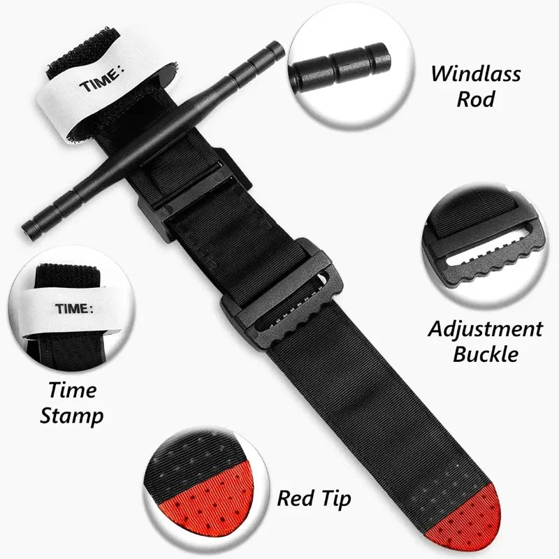 Adjustable Tactical Tourniquet Set For Emergency Medical First Aid