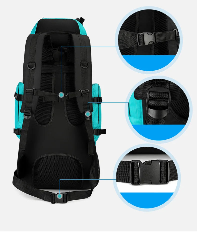 Scione Waterproof Hiking Backpack Large Capacity For Trekking And Camping