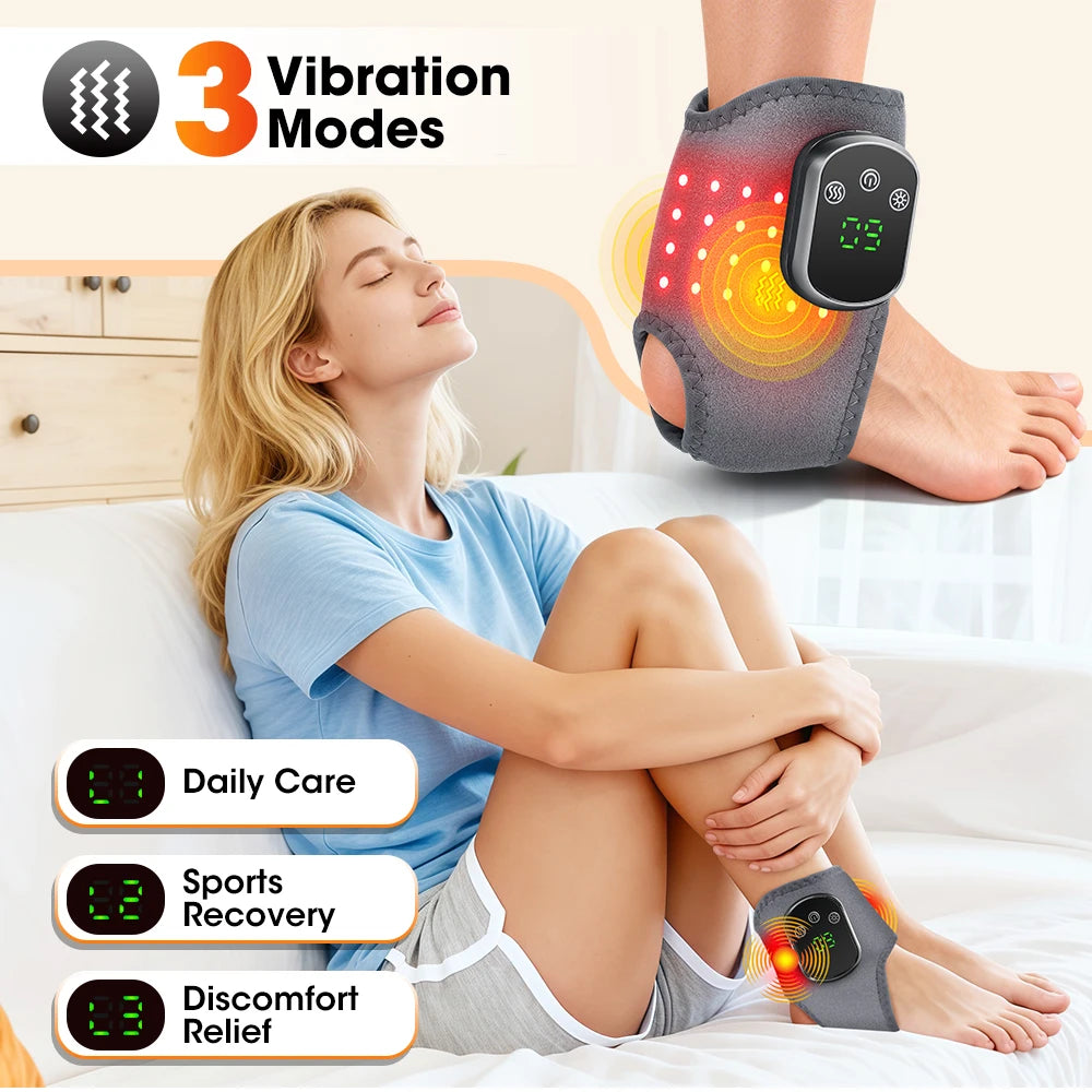 Hailicare Red Light Ankle Massager With Heat And Vibration