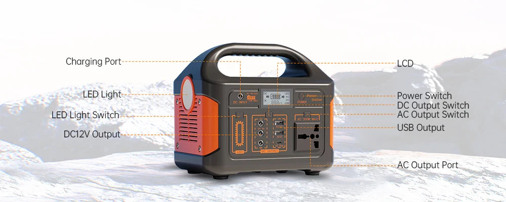 GaiaRay 500W Portable Solar Power Station For Outdoor Use