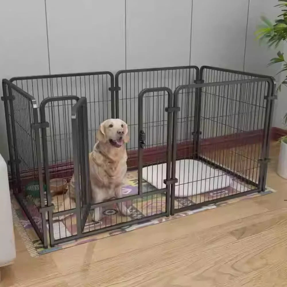 Foldable Stainless Steel Dog Playpen Exercise Fence For Pets
