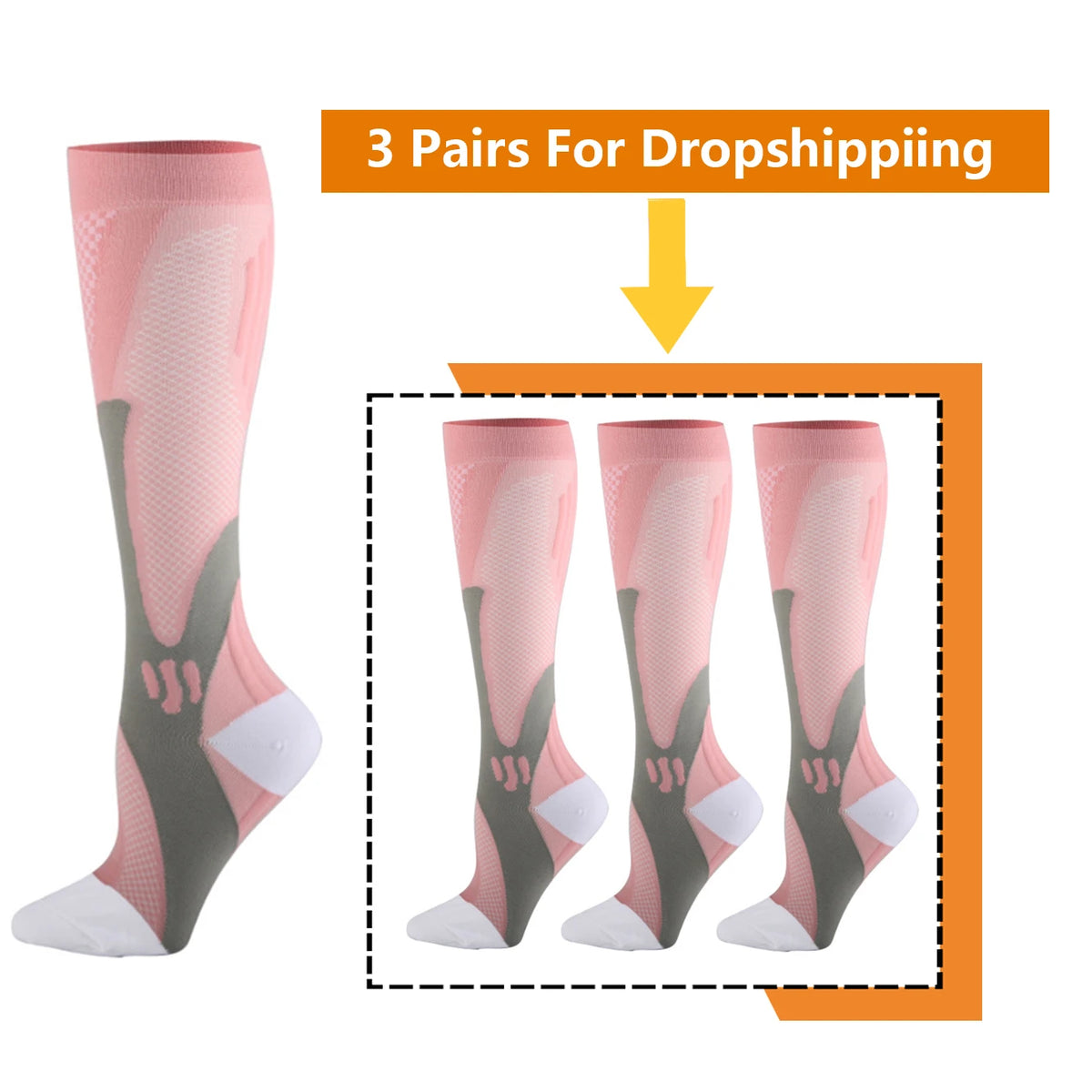 BROTHOCK Athletic Compression Socks for Medical Nursing and Sports