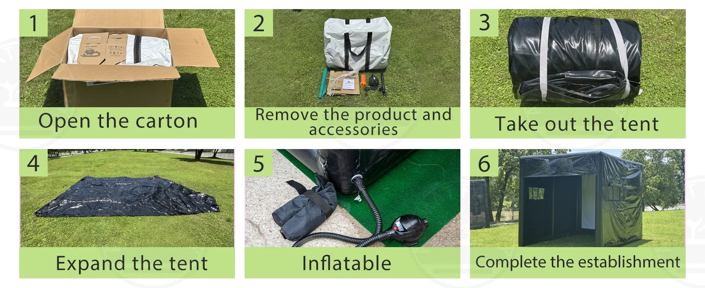 Inflatable Golf Simulator Enclosure With Air Pump And Carry Bag