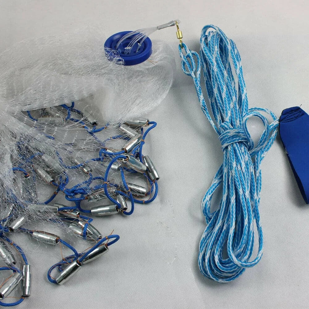 Nylon Monofilament&Steel&Copper Fishing Cast Net Cast Net with Sinker 14 Ft Fishing Cast Net