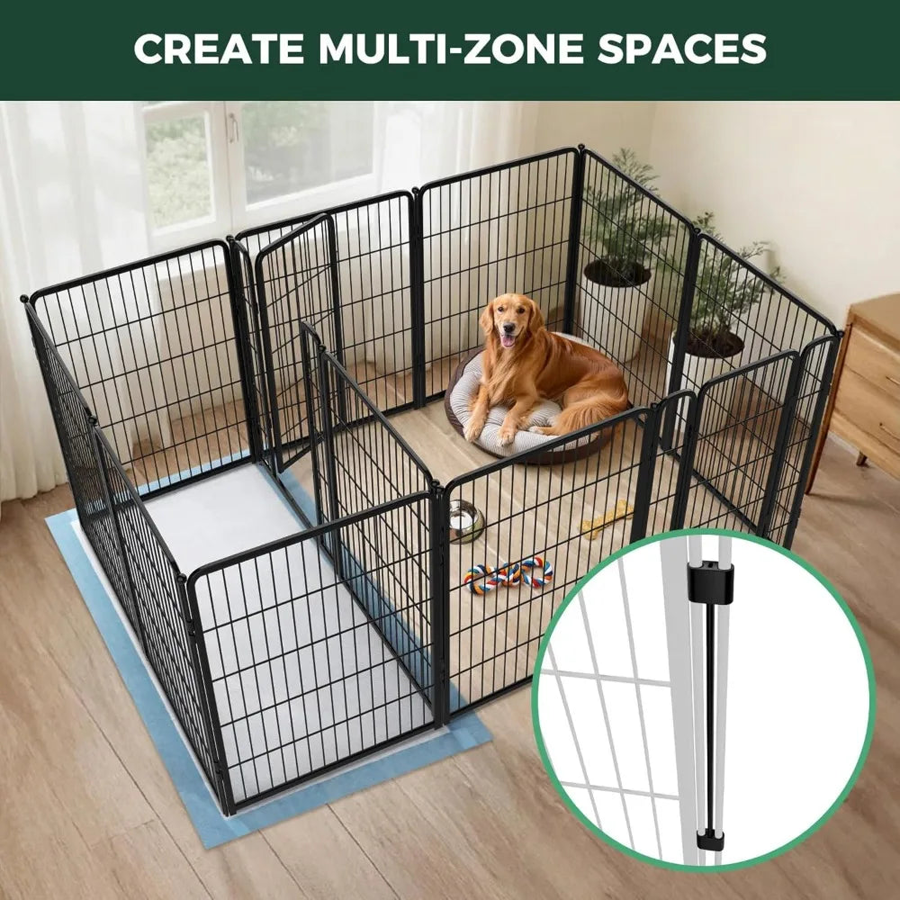Indoor Metal Dog Playpen With Connectors For Safe Home Exercise