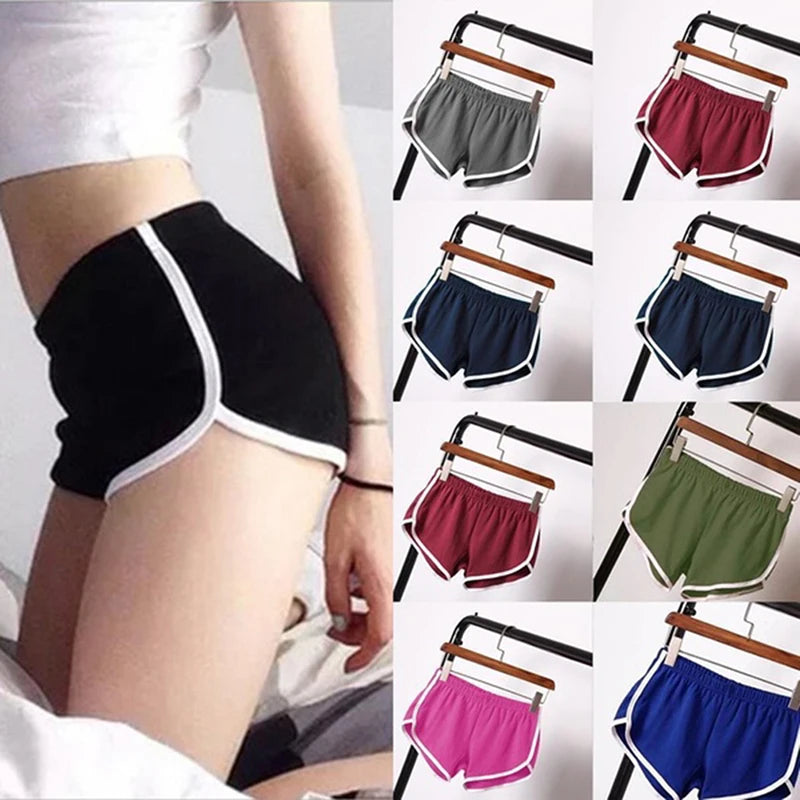 Women Gym Yoga Shorts For Running And Training Polyester